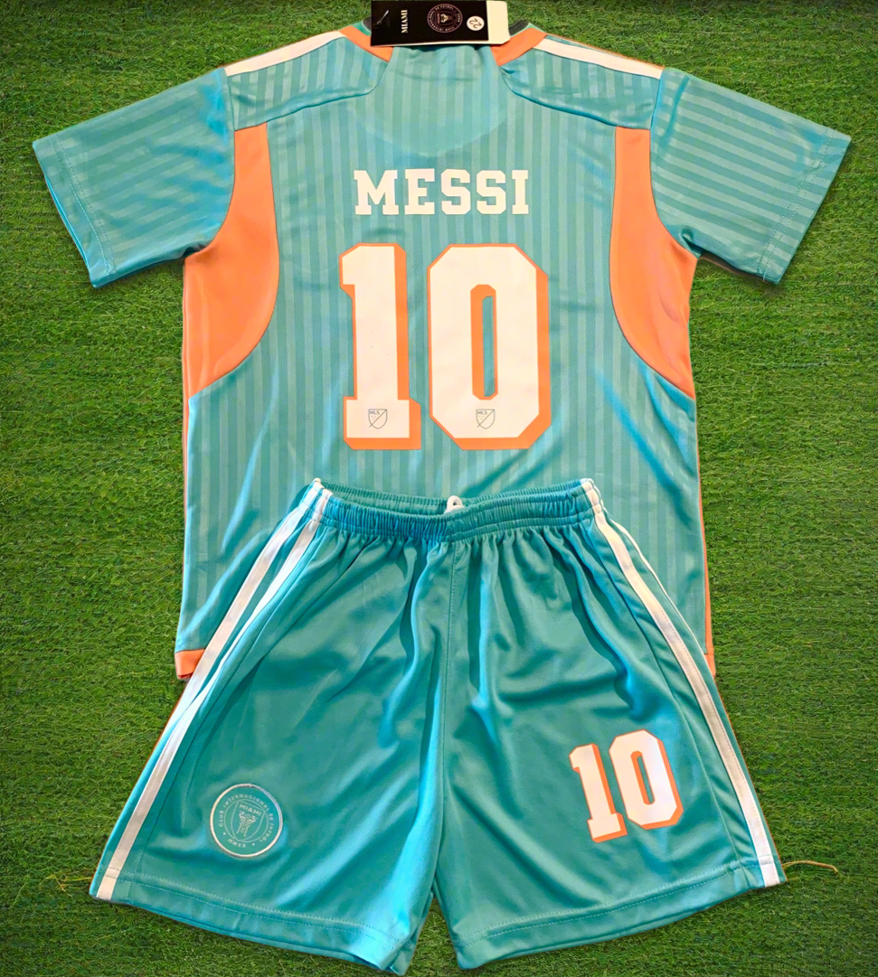 Inter Miami # 10 MESSI Soccer outlet Kid's Set Size 10.New