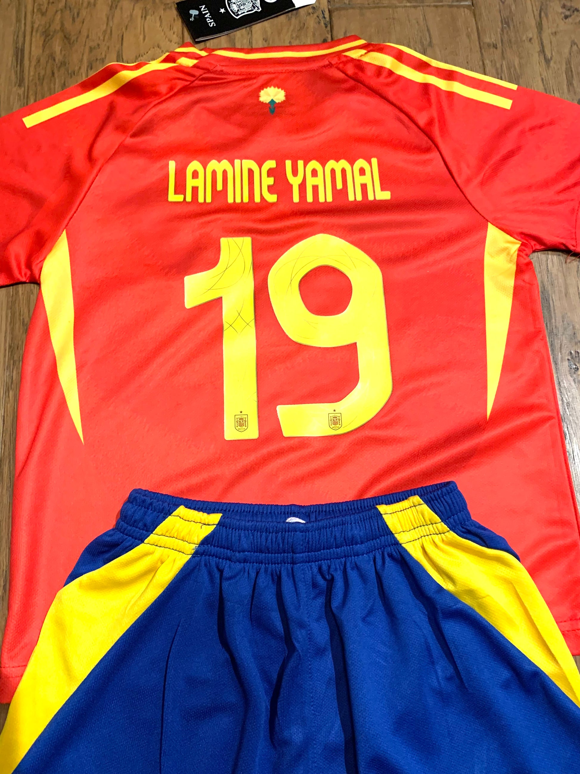 Spain Lamine Yamal Kids Home Soccer Jersey Toddler & Youth Sizes