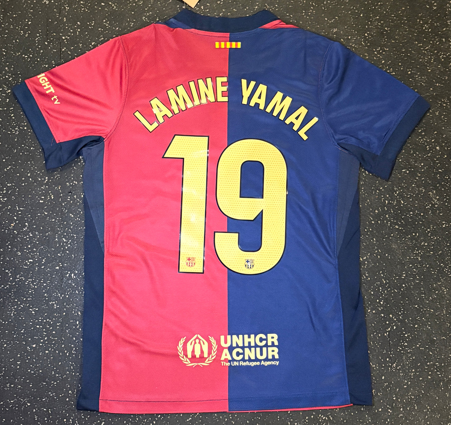 Adult Mens Lamine Yamal Barcelona Soccer Jersey by Nike