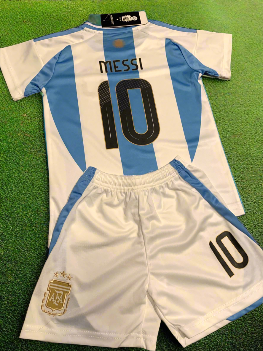 Lionel Messi Kids Soccer Jersey Set Football Youth Toddler Sizes