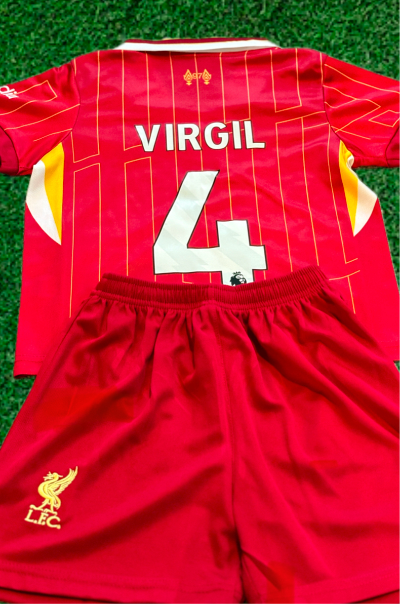Virgil van Dijk Liverpool Kids Jersey Set Soccer Football Toddler Youth Tshirt