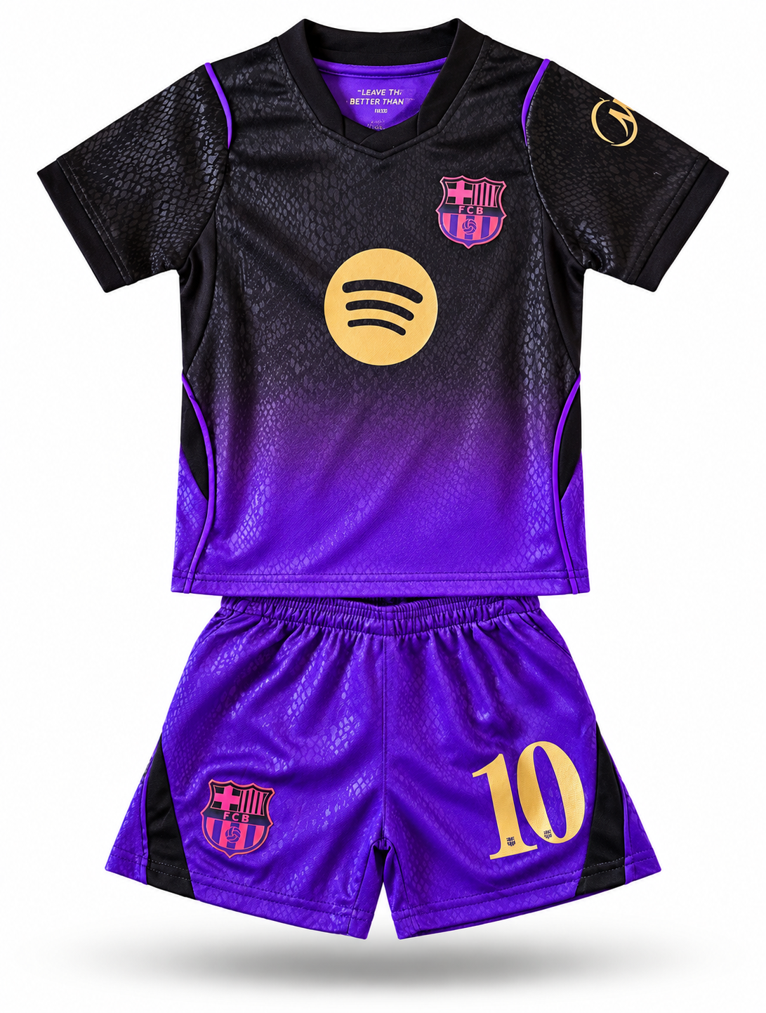 Lamine Yamal Black/Purple Barcelona Soccer Jersey Kids Toddler & Youth Sizes