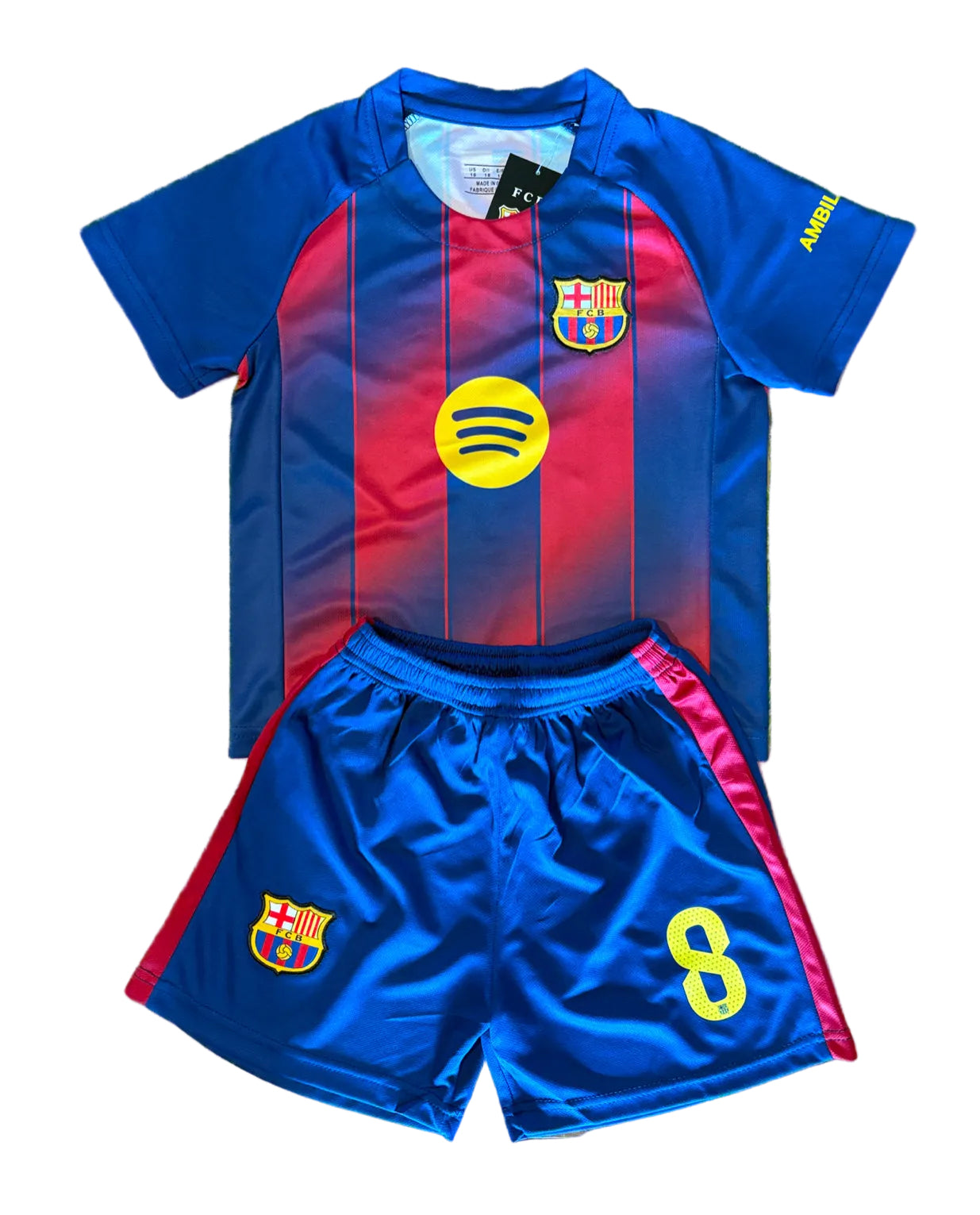 Pedri 8 Barcelona Midfielder Kids Soccer Jersey Toddler & Youth Sizes