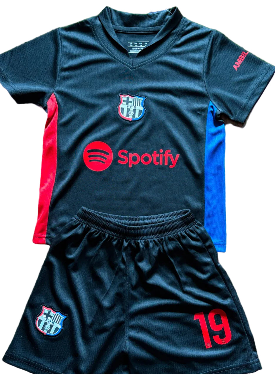 Lamine Yamal Black Barcelona Soccer Jersey Kids Toddler & Youth Sizes