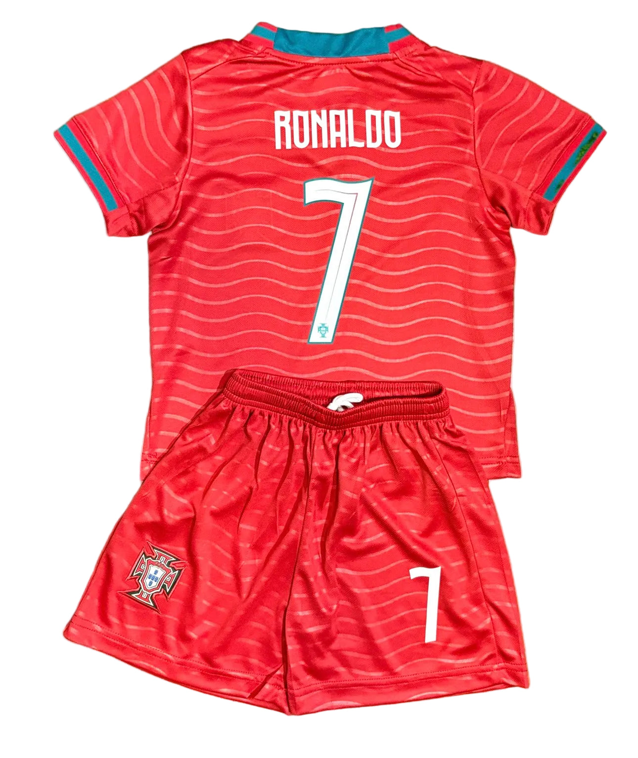 Ronaldo Portugal 2026 WC Kids Youth Soccer Jersey Kit 2 Piece Set