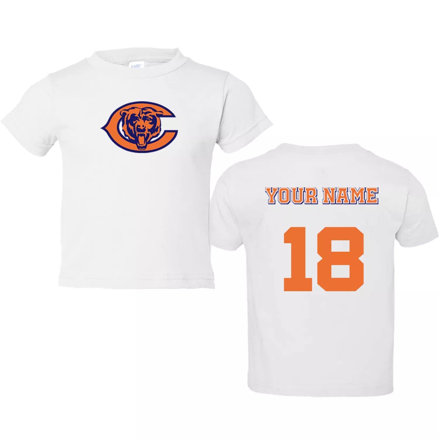 CHICAGO BEARS CUSTOM NAME TODDLER YOUTH FOOTBALL KIDS TSHIRT CALEB WIL CustomKiddos n