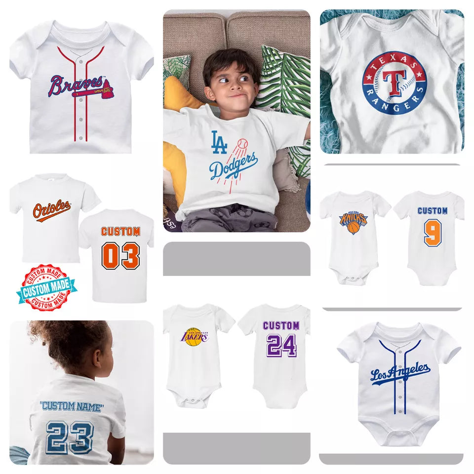 Puerto Rico Newborn Baby Bodysuit PERSONALIZED Name Number Soccer Jersey Style