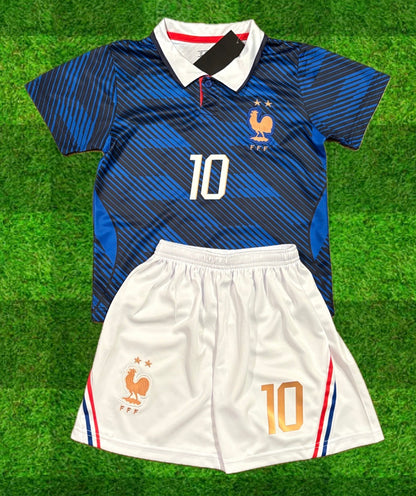 Kylian Mbappe France 2026 Kids Soccer Jersey Set - Toddler & Youth