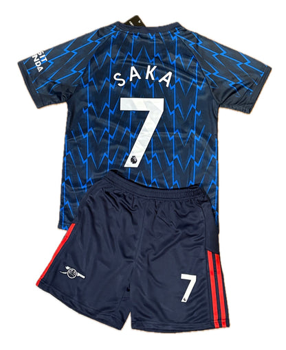 Buyako Saka Arsenal Kids Soccer Jersey Black/Blue Kids Youth