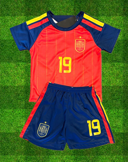 Spain Lamine Yamal Kids Soccer Jersey Kit - 2 Piece Set Jersey/Shorts
