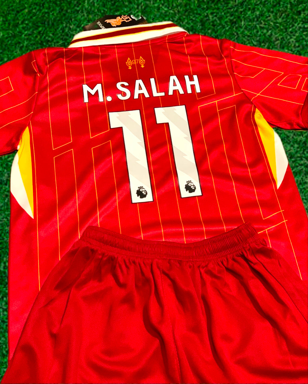 Mohamed Salah Liverpool Kids Jersey Set Soccer Football Toddler Youth Uniform Kit