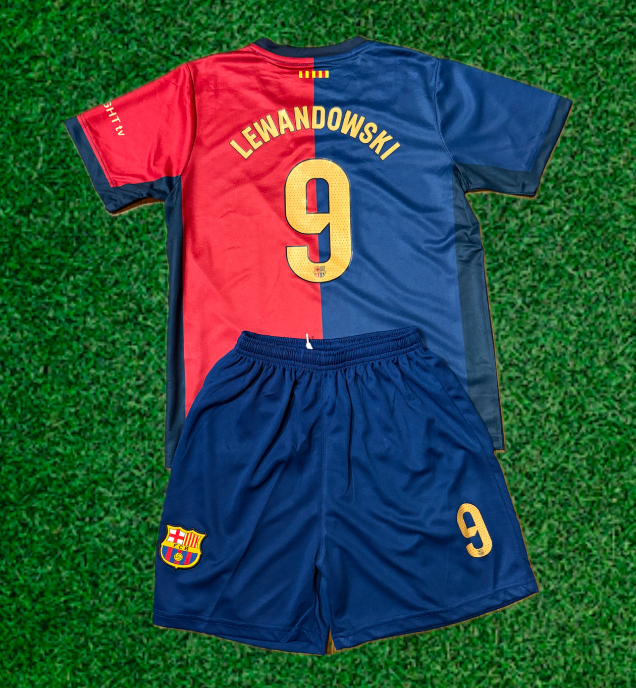 Lewandowski Barcelona 9 Kids Soccer Jersey Toddler & Youth Sizes