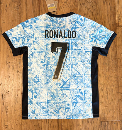 ADULT Men’s Christiano Ronaldo Portugal blue 7 away soccer jersey