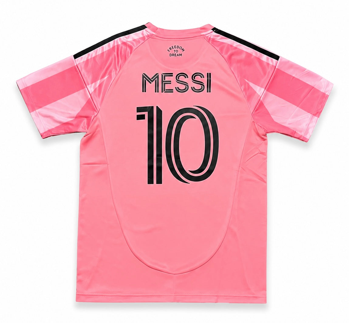 Lionel Messi ADULT Pink Miami 10 Home Soccer Jersey