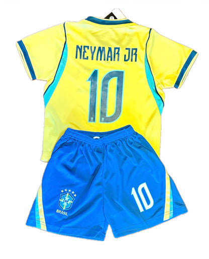 Neymar Jr Brazil Yellow 10 2026 Kids Soccer Jersey Set Football Youth & Toddler Sizes