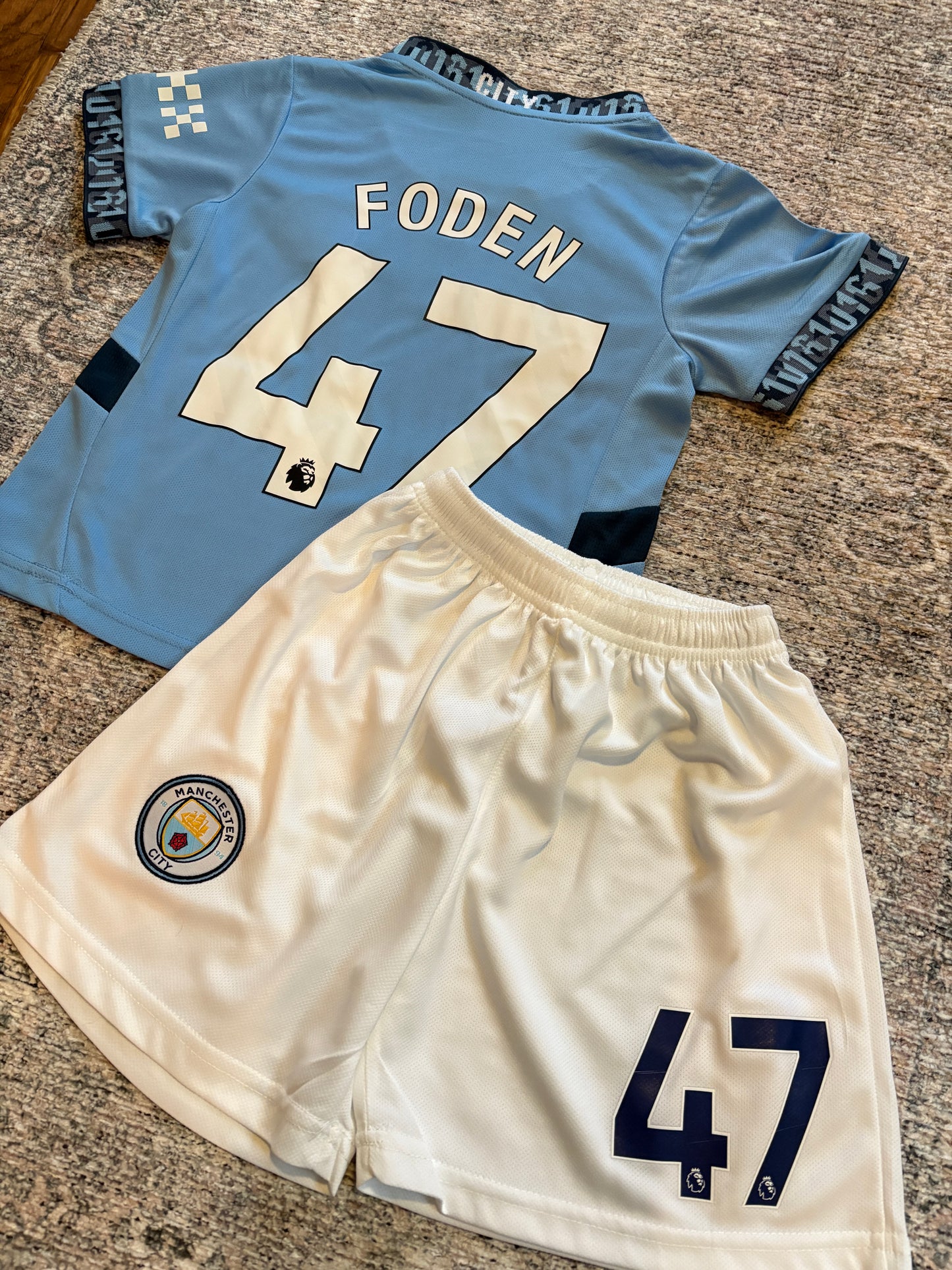 Phil Foden Kids Soccer Jersey Manchester City Youth Toddler