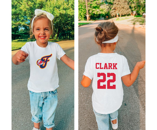 Caitlin Clark Toddler Girls Boys Indiana Fever Basketball Tshirt Jersey Style