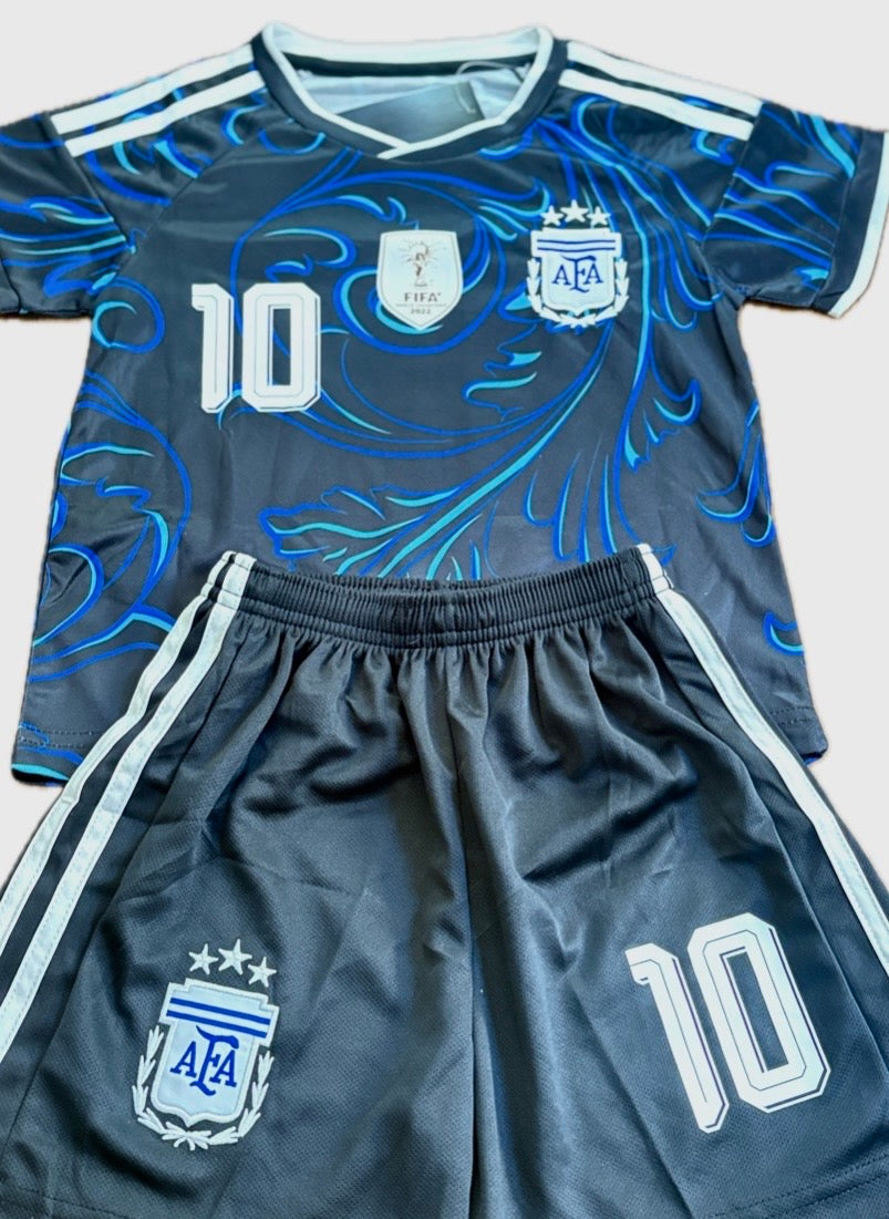 Lionel Messi Argentina WC 2026 Kids Soccer Jersey Set