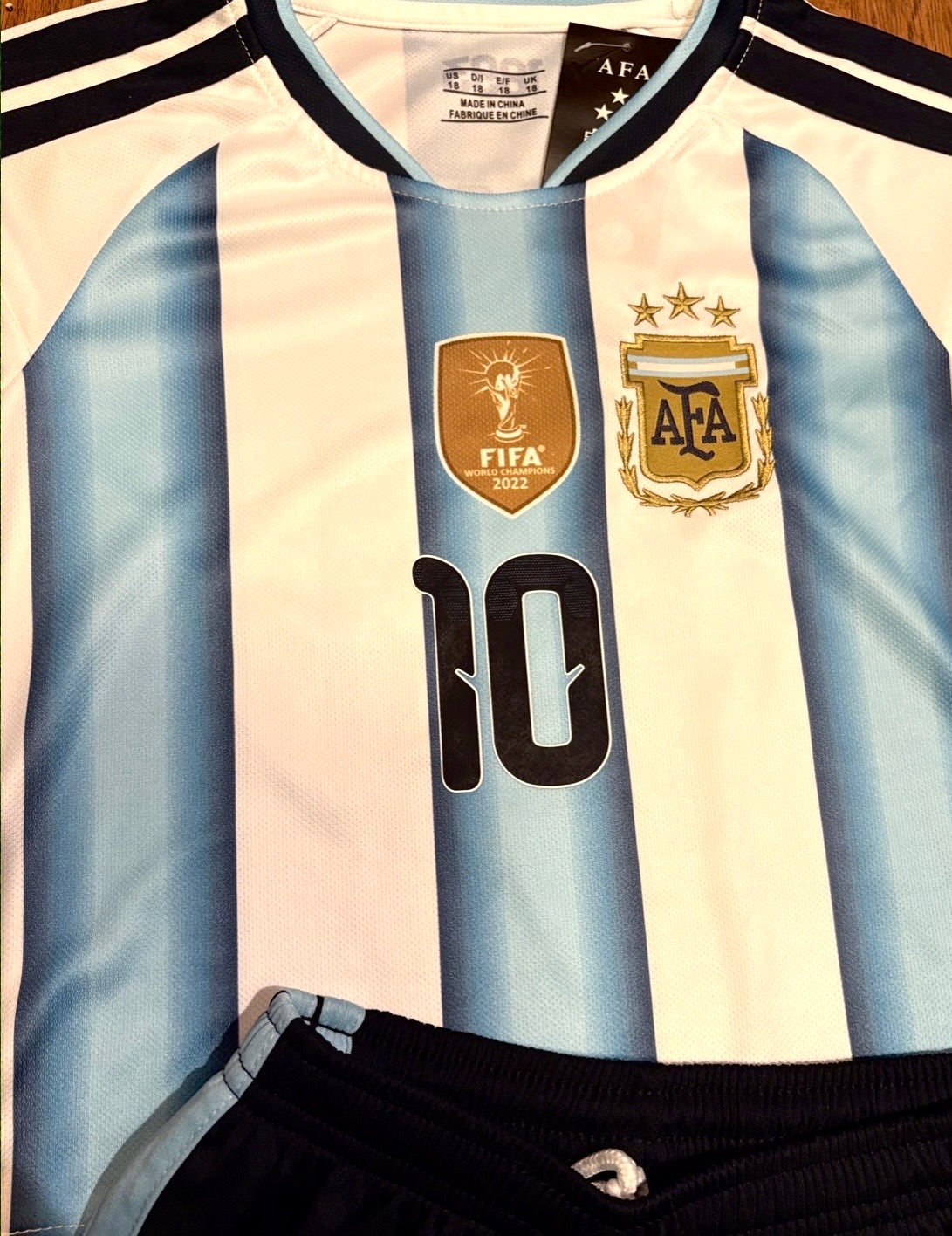 Lionel Messi Argentina WC 2026 Kids Soccer Jersey Set Football