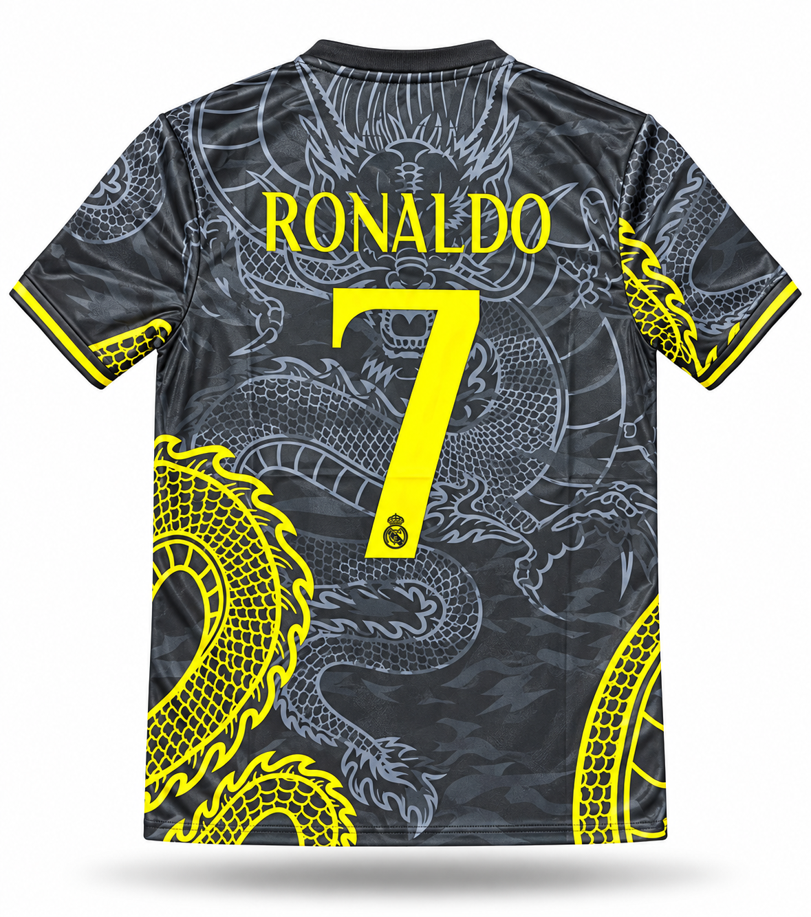 Cristiano Ronaldo ADULT Real Madrid Black Dragon Edition Home Soccer Jersey