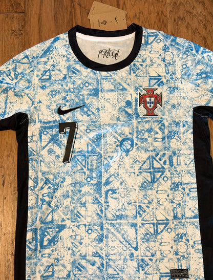 ADULT Men’s Christiano Ronaldo Portugal blue 7 away soccer jersey