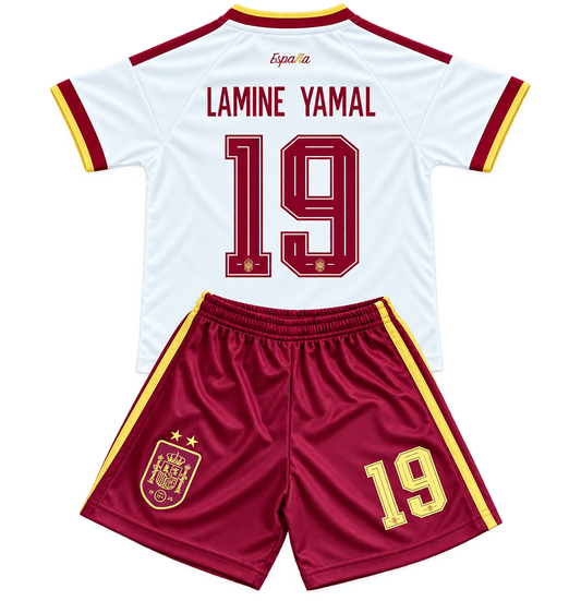Spain Lamine Yamal Kids 2026 Away Soccer Jersey Toddler & Youth Sizes