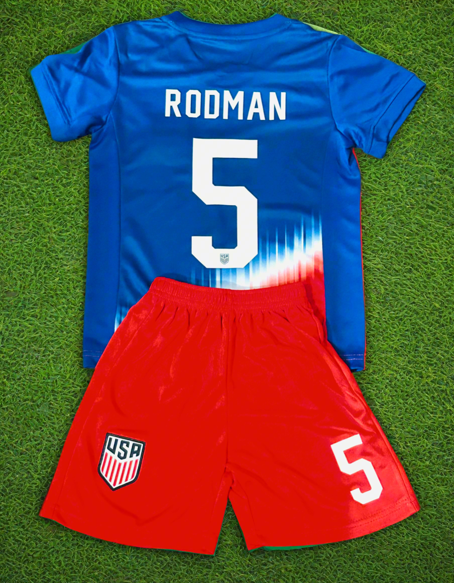 Trinity Rodman USA Kids Soccer Jersey Set - Toddler & Youth Sizing