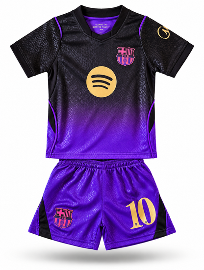 Lamine Yamal Black/Purple Barcelona Soccer Jersey Kids Toddler & Youth Sizes
