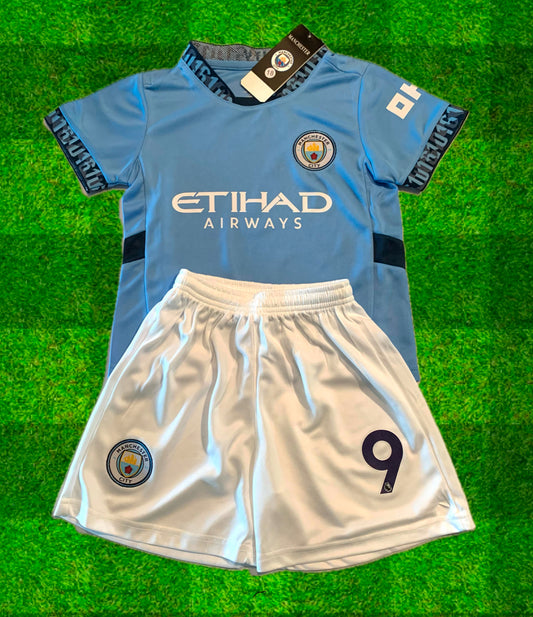Erling Haaland Kids Soccer Jersey Kit - 2 Piece Set Jersey/Shorts
