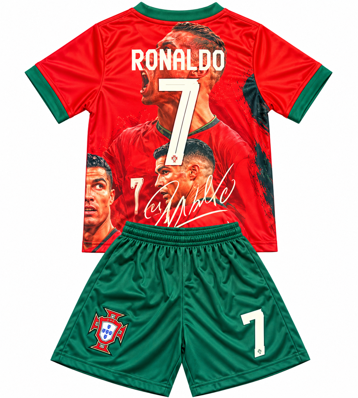 Cristiano Ronaldo Portugal Red Legacy Edition Soccer Jersey Kids Toddler & Youth Sizes