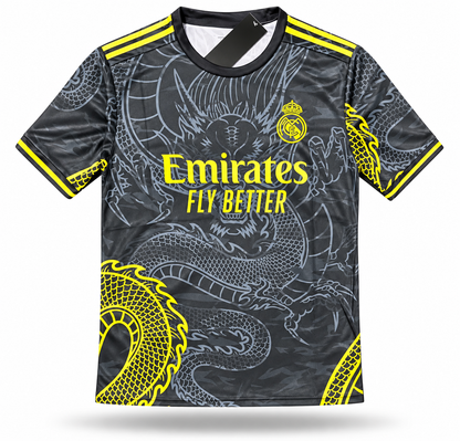 Cristiano Ronaldo ADULT Real Madrid Black Dragon Edition Home Soccer Jersey