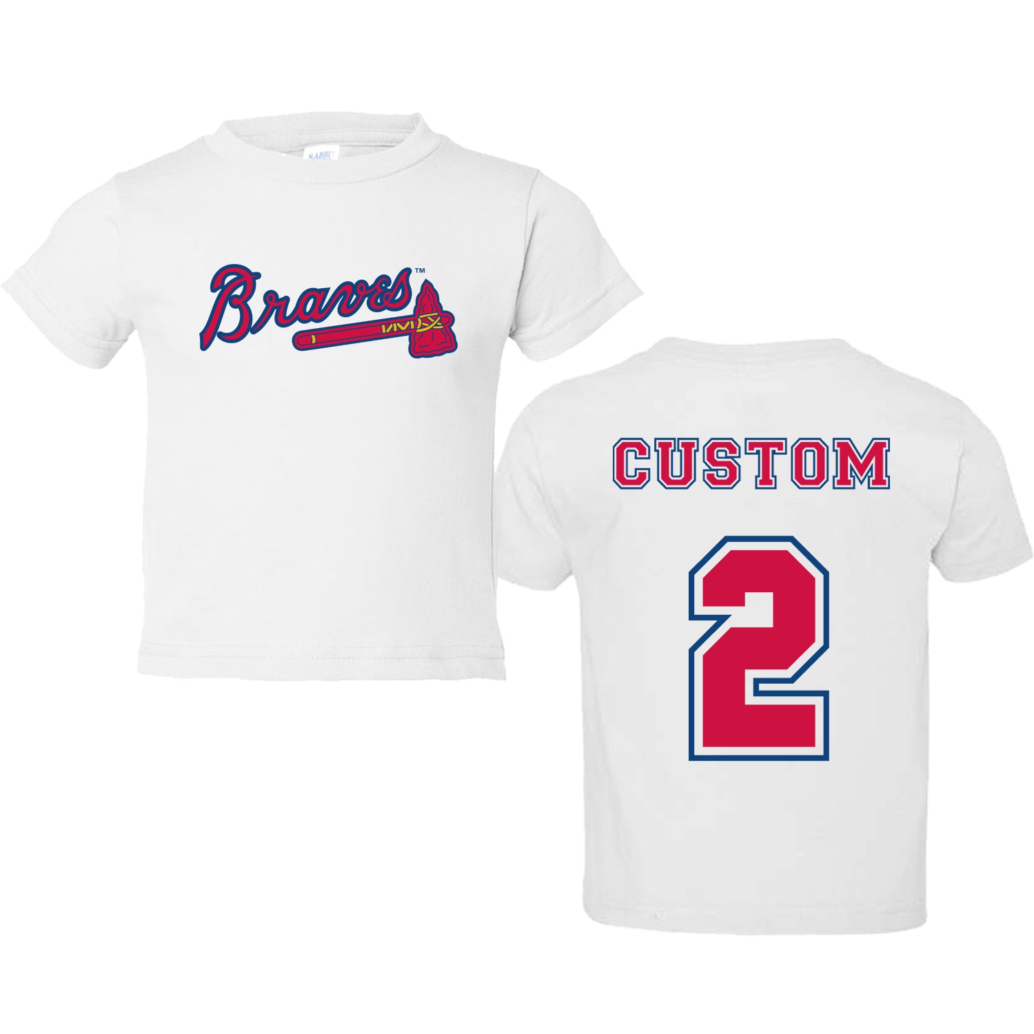 Atlanta Braves Baseball Personalized Infant Baby Bodysuit Jersey Tee CustomKiddos