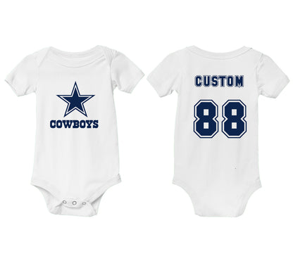 Dallas Cowboys Personalized Infant Baby Bodysuit Football Jersey
