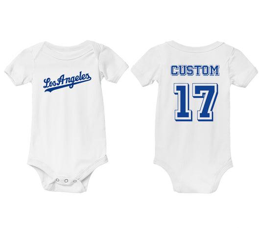 Los Angeles Dodgers Personalized Infant Baby Bodysuit