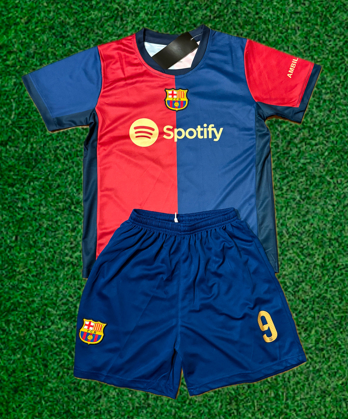 Lewandowski Barcelona 9 Kids Soccer Jersey Toddler & Youth Sizes