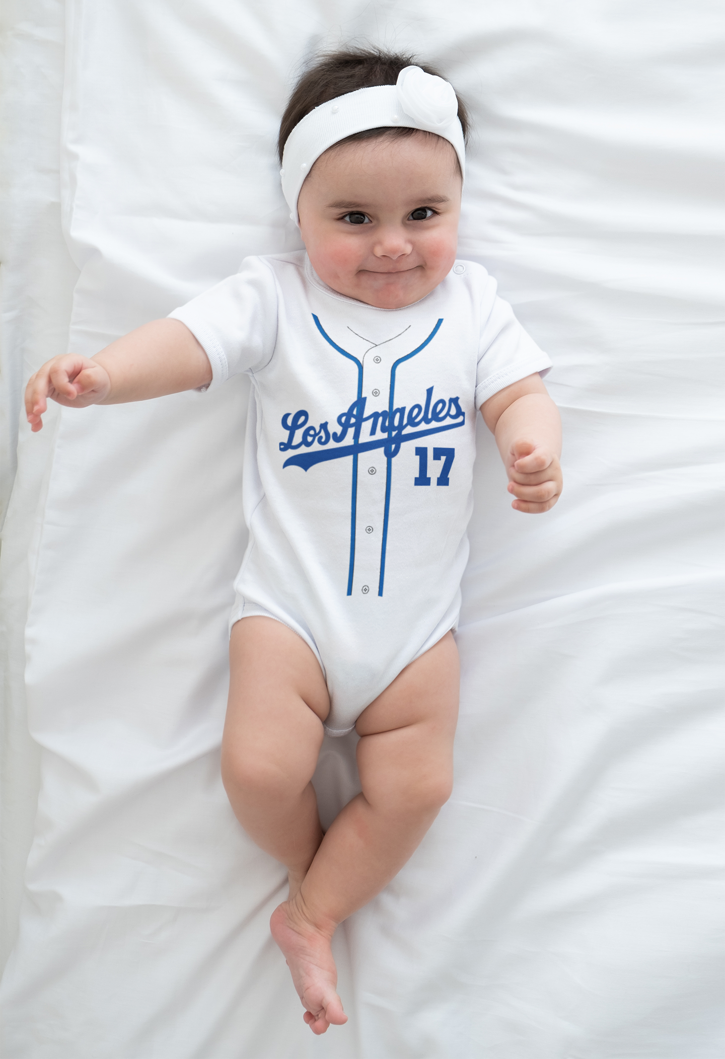 Los Angeles Dodgers Personalized Infant Baby Bodysuit Jersey Shirt Style