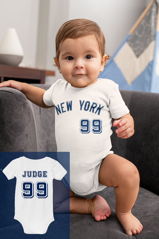 New York Yankees Personalized Infant Baseball Bodysuit Kids Jersey
