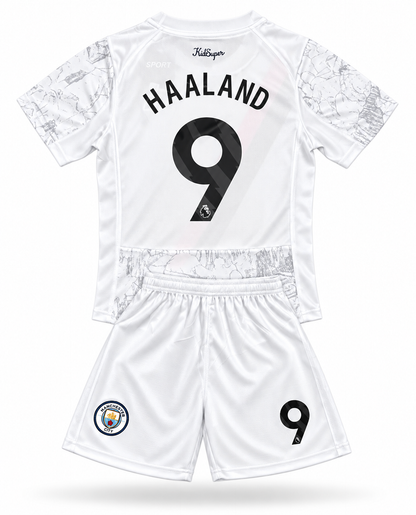 Erling Haaland / Manchester City Strip 9 Kids Soccer Jersey Youth Toddler