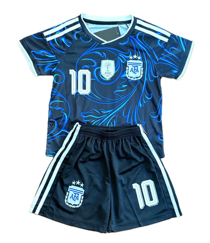 Lionel Messi Argentina WC 2026 Kids Soccer Jersey Set