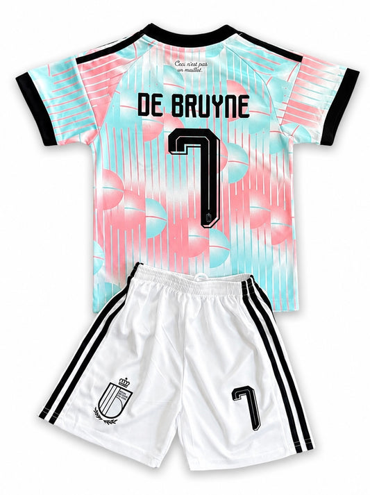 Belgium De Bruyne Kids soccer Jersey youth and toddler soccer kits - Football uniform Belgium De Bruyne Boys
