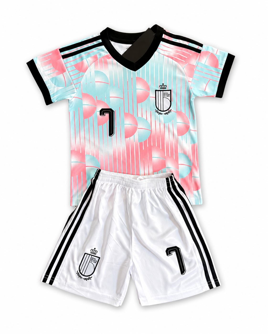 Belgium De Bruyne youth soccer Jersey set
