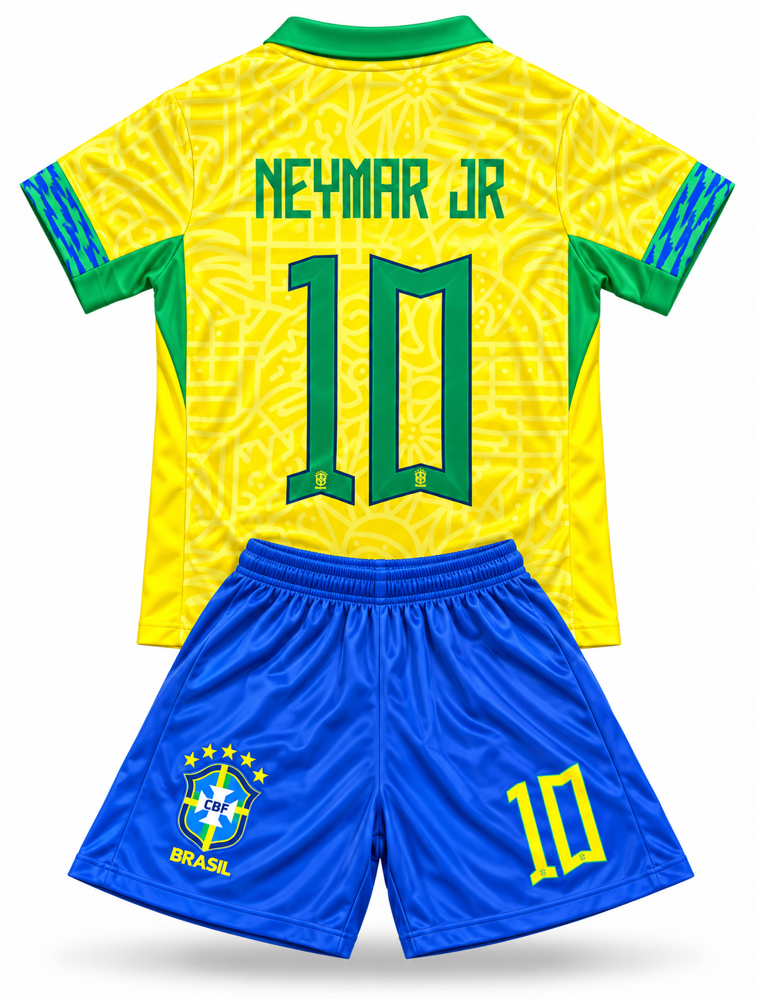 Neymar Jr 26/27 Brazil Kids Soccer Jersey Set Football Youth Toddler Sizes