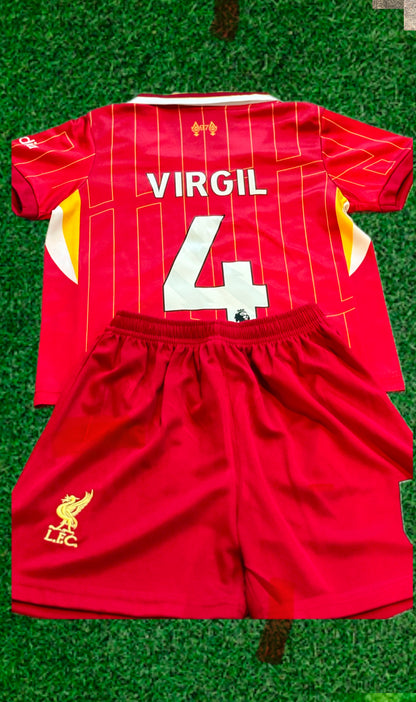 Virgil van Dijk Liverpool Kids Jersey Set Soccer Football Toddler Youth Tshirt