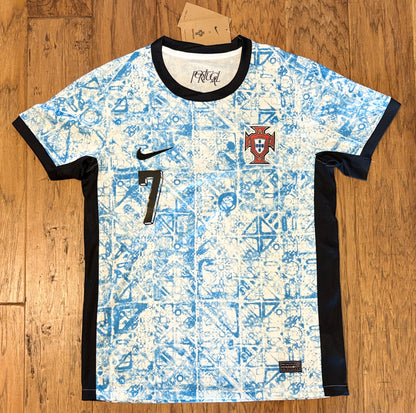 ADULT Men’s Christiano Ronaldo Portugal blue 7 away soccer jersey