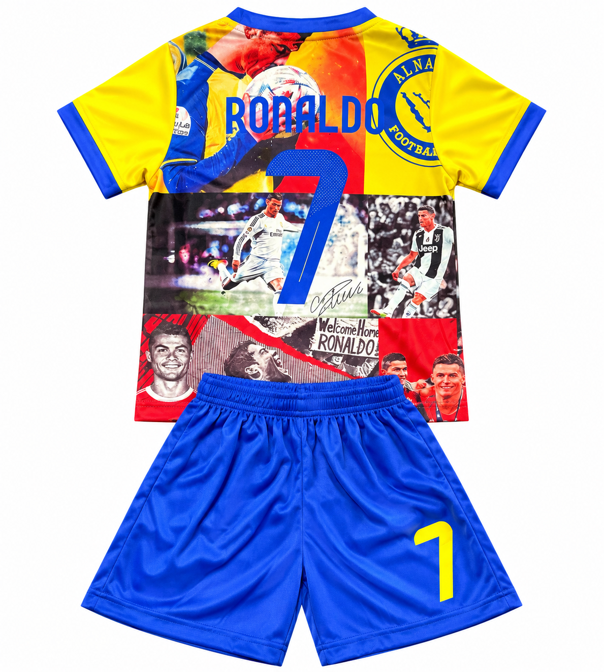 Cristiano Ronaldo legacy kids soccer jersey career highlight Al Nasr Tribute uniform