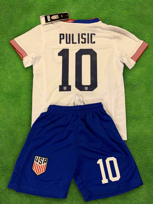 Christian Pulisic USA Kids Soccer Jersey Set Football Youth Toddler