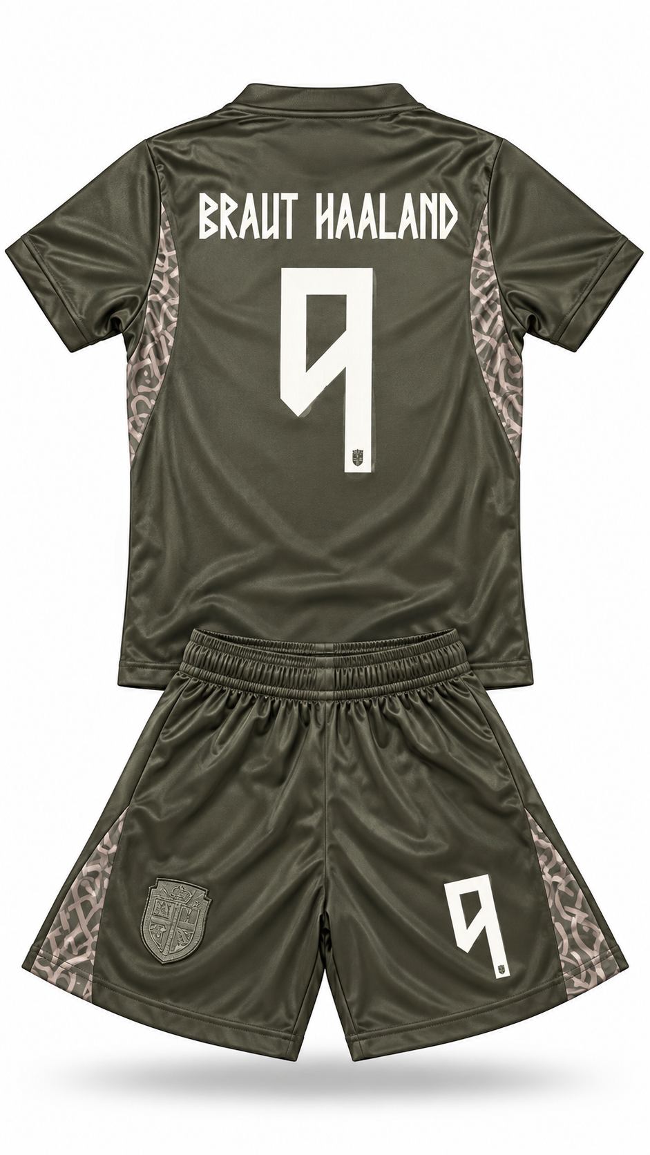 Haaland Norway #9 Black on Black 2026 Kids Soccer Jersey Set – Youth & Toddler
