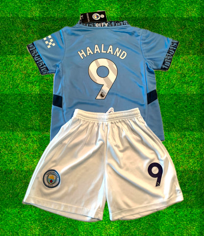 Erling Haaland Kids Soccer Jersey Kit - 2 Piece Set Jersey/Shorts