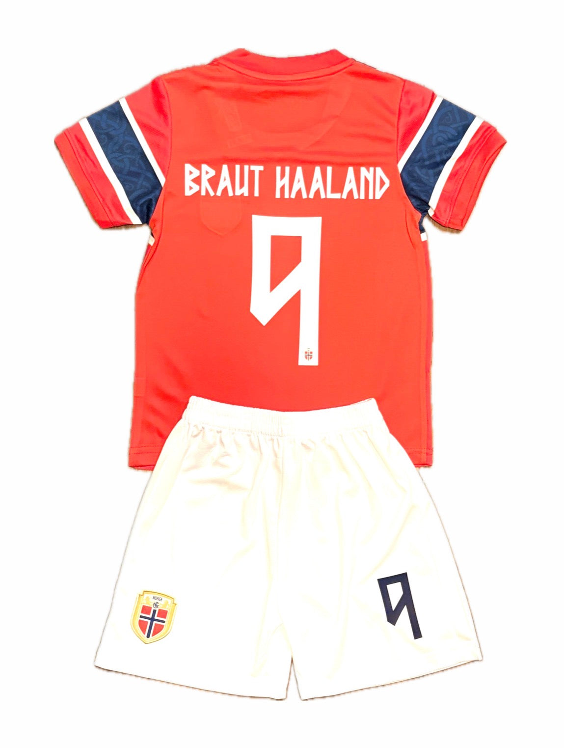 Erling Haaland Hot Norway Kids Soccer Jersey Kit Toddler & Youth Football Uniform 2 Piece Set