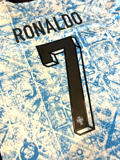 ADULT Men’s Christiano Ronaldo Portugal blue 7 away soccer jersey